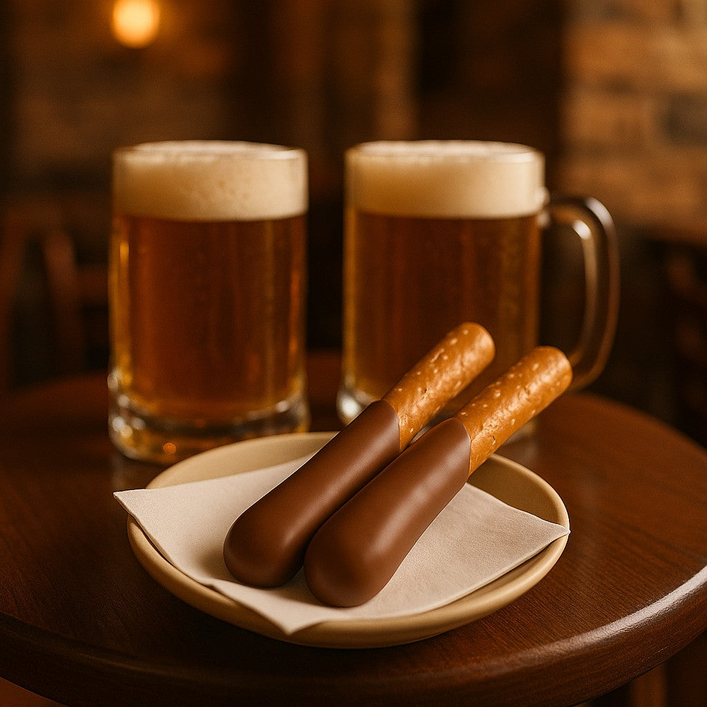 Hand-Dipped Milk Chocolate Pretzel Rods