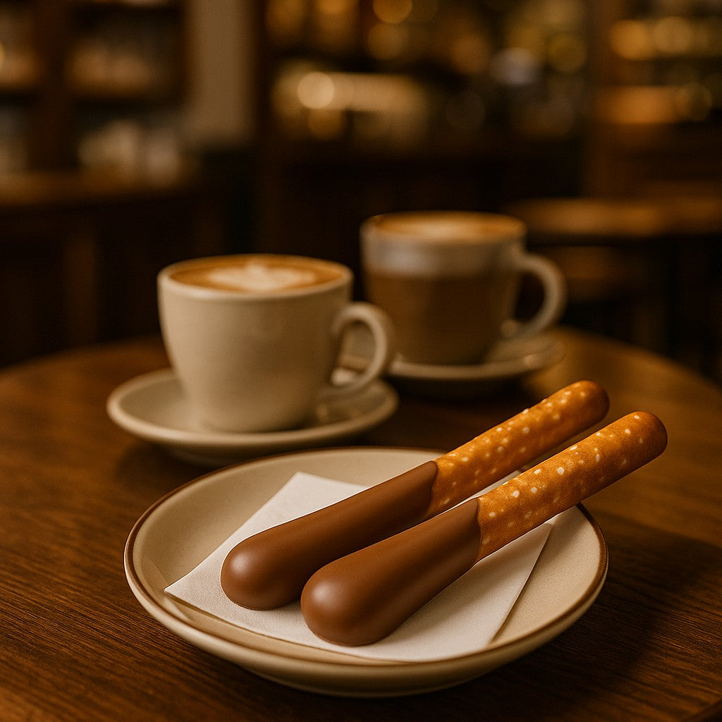 Hand-Dipped Milk Chocolate Pretzel Rods