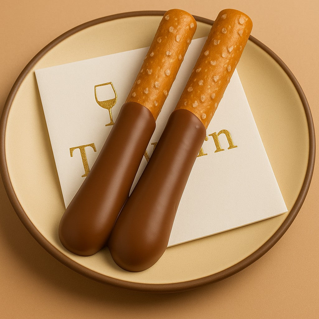 Hand-Dipped Milk Chocolate Pretzel Rods