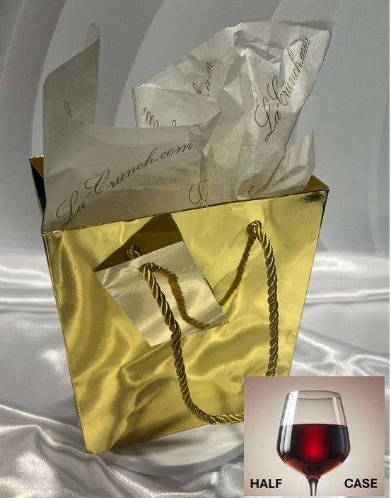 LOCAL DELIVERY - B2B (TAX eligible) Gold Gift Bag with 12 pc LaCrunch Chocolates