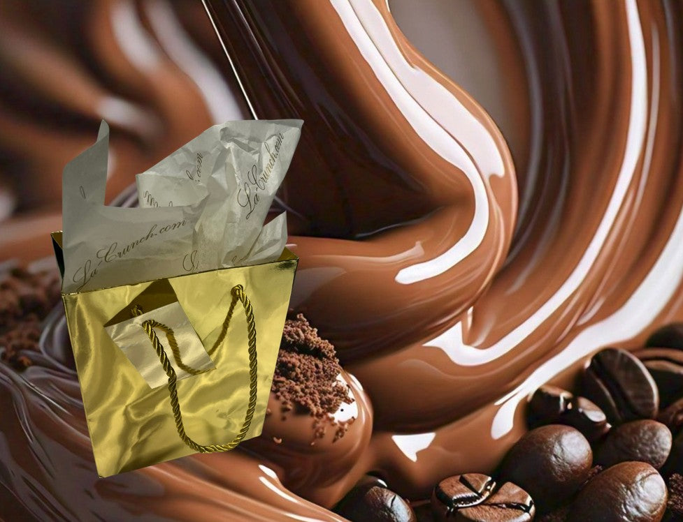 Shipping - B2B (Tax Exempt) Gold Gift Bag with 12 pc LaCrunch Chocolates