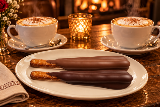 Hand-Dipped Chocolate Pretzel Rods