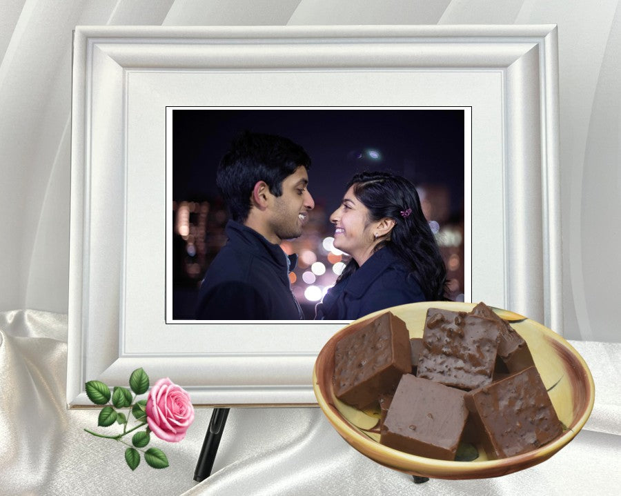Happy Anniversary Chocolate Gift Set with  Personal photos - 48 pc