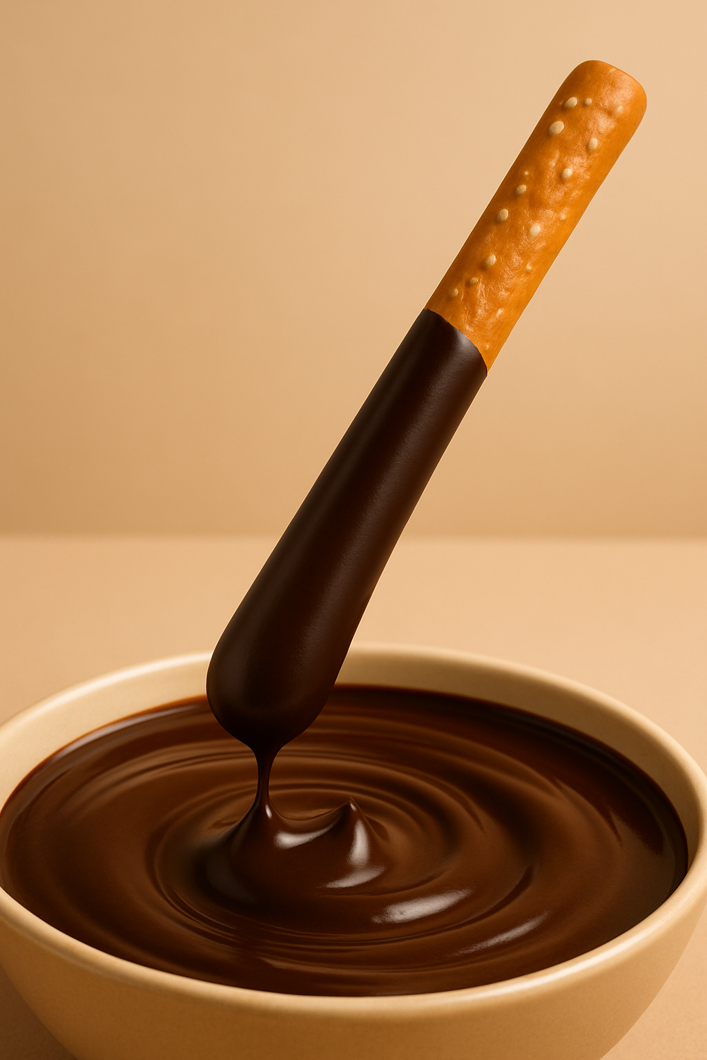 Hand-Dipped Chocolate Pretzel Rods