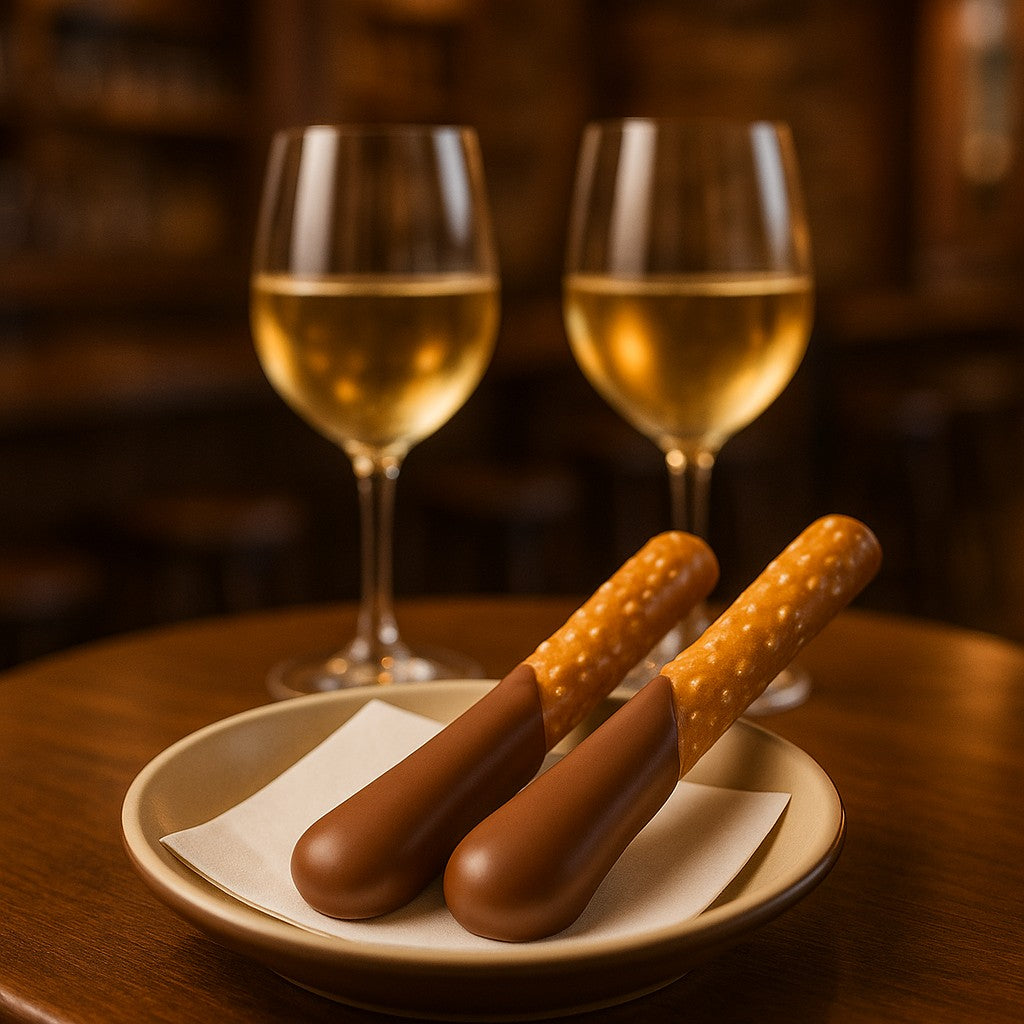 Hand-Dipped Milk Chocolate Pretzel Rods