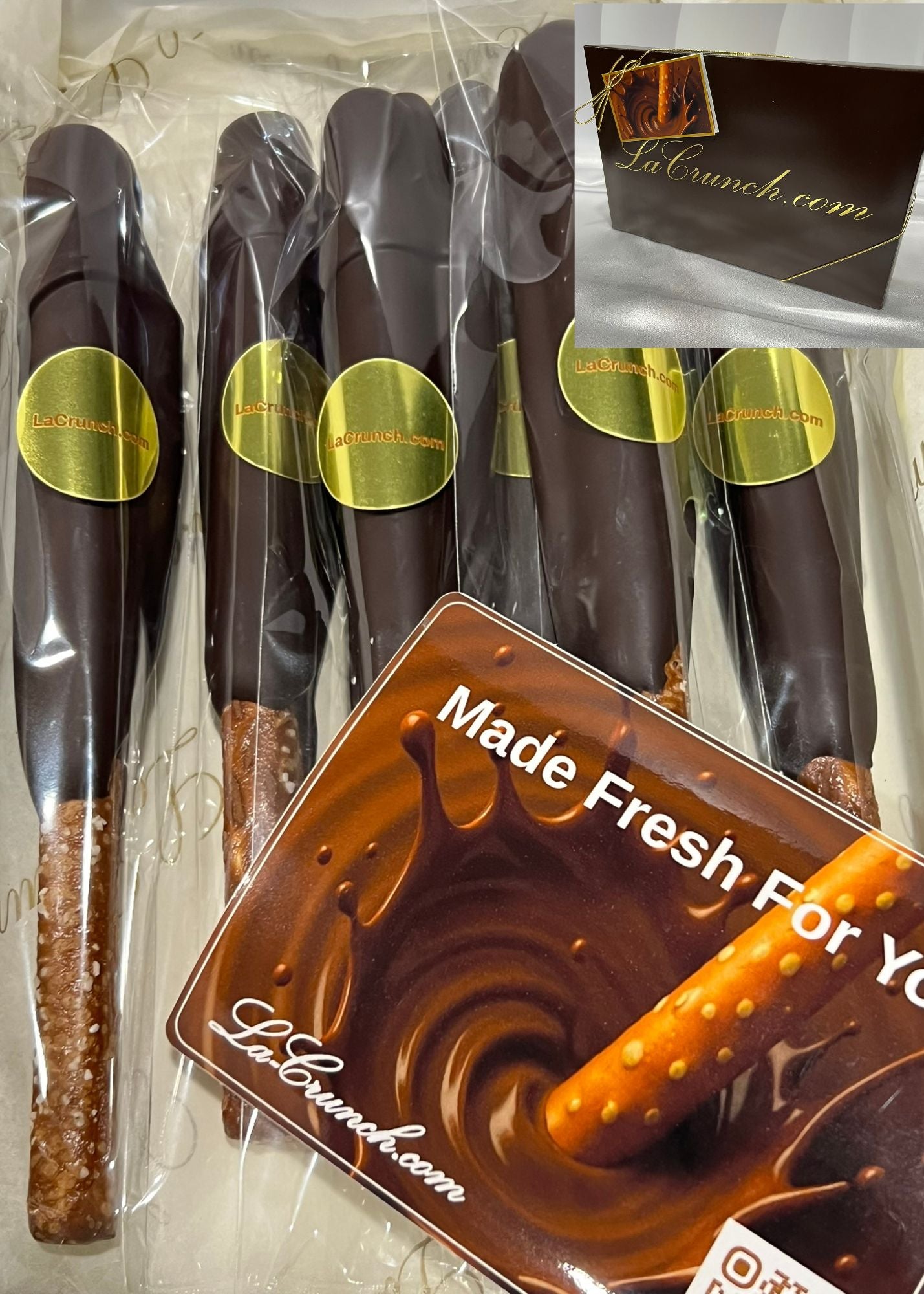 Hand-Dipped Chocolate Pretzel Rods