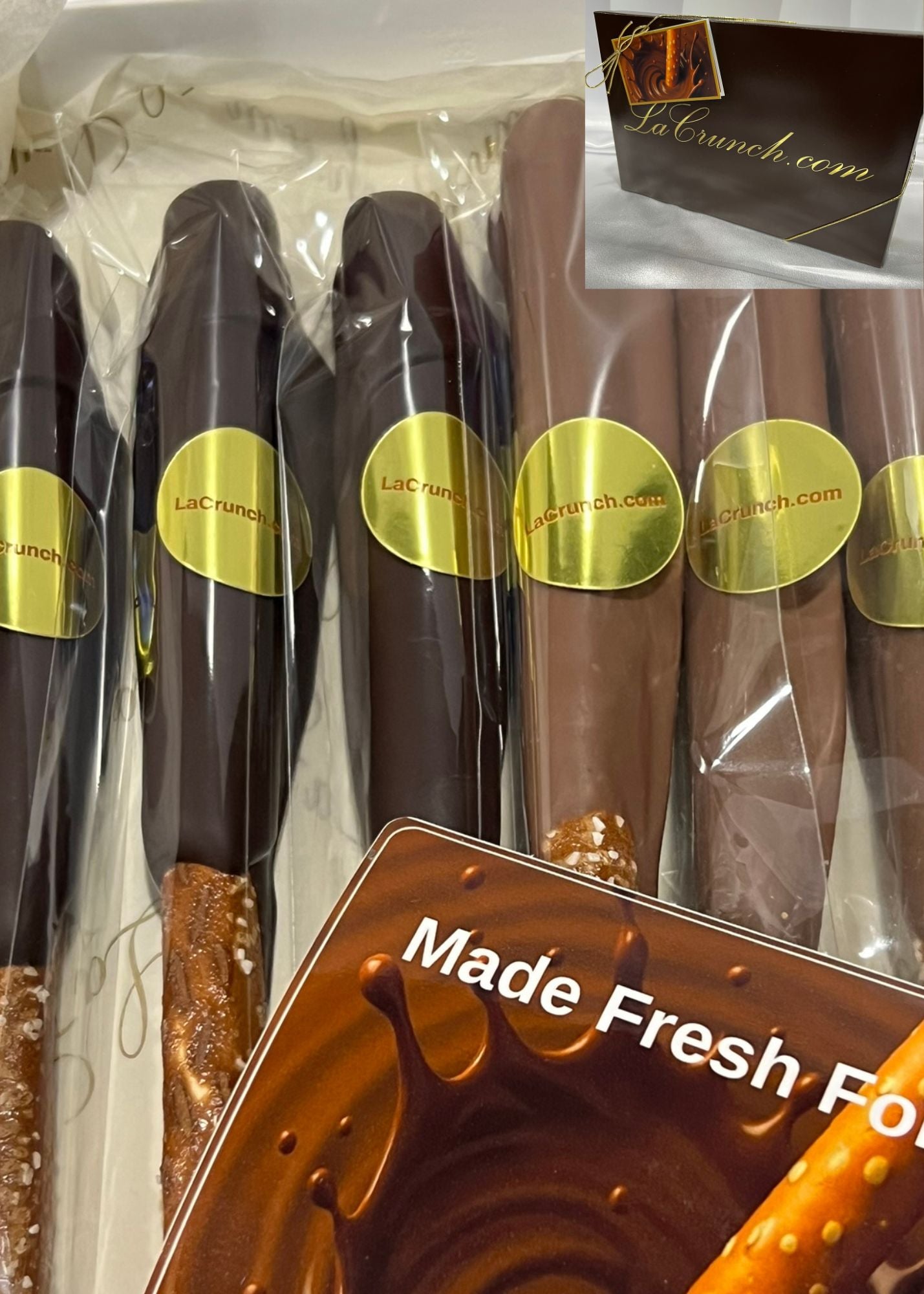 Hand-Dipped Chocolate Pretzel Rods