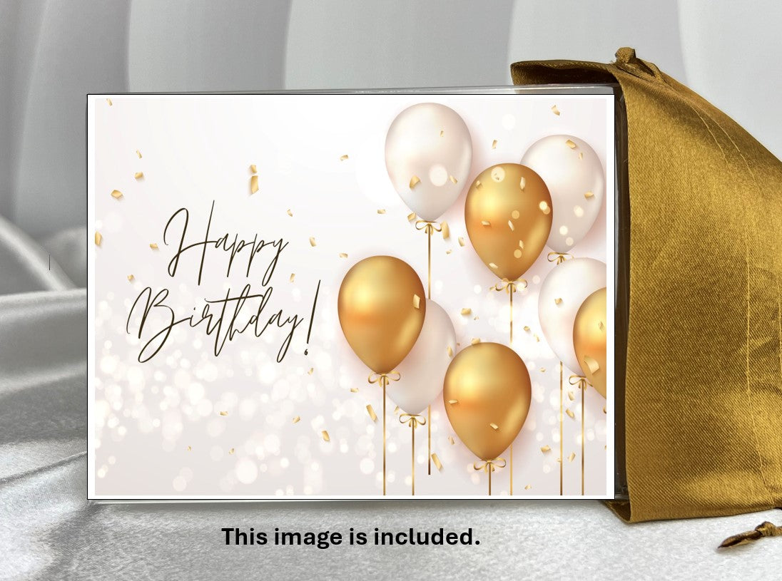 Happy Birthday Chocolate Gift with personal photo - 12 pc