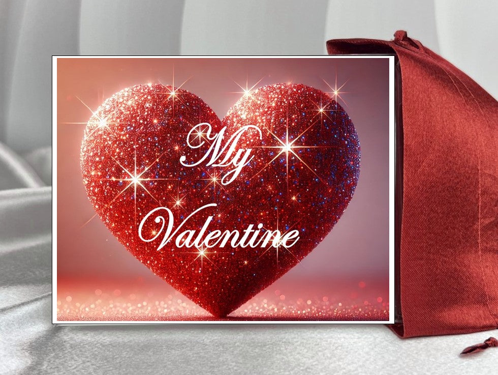 Valentine Chocolate Gift - 12 pc with Satin Pouch & photo