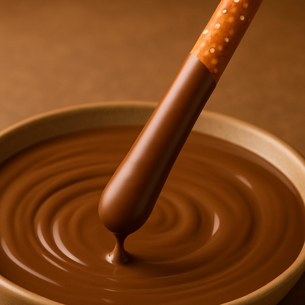 Hand-Dipped Chocolate Pretzel Rods