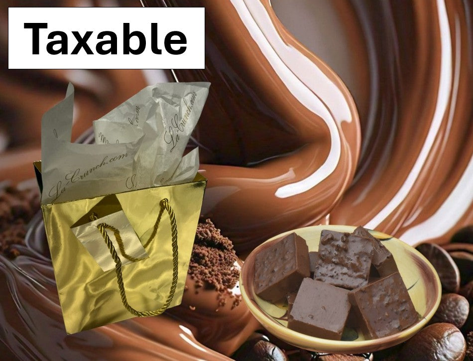 Shipping - B2B (Taxable) Gold Gift Bag with 12 pc LaCrunch Chocolates