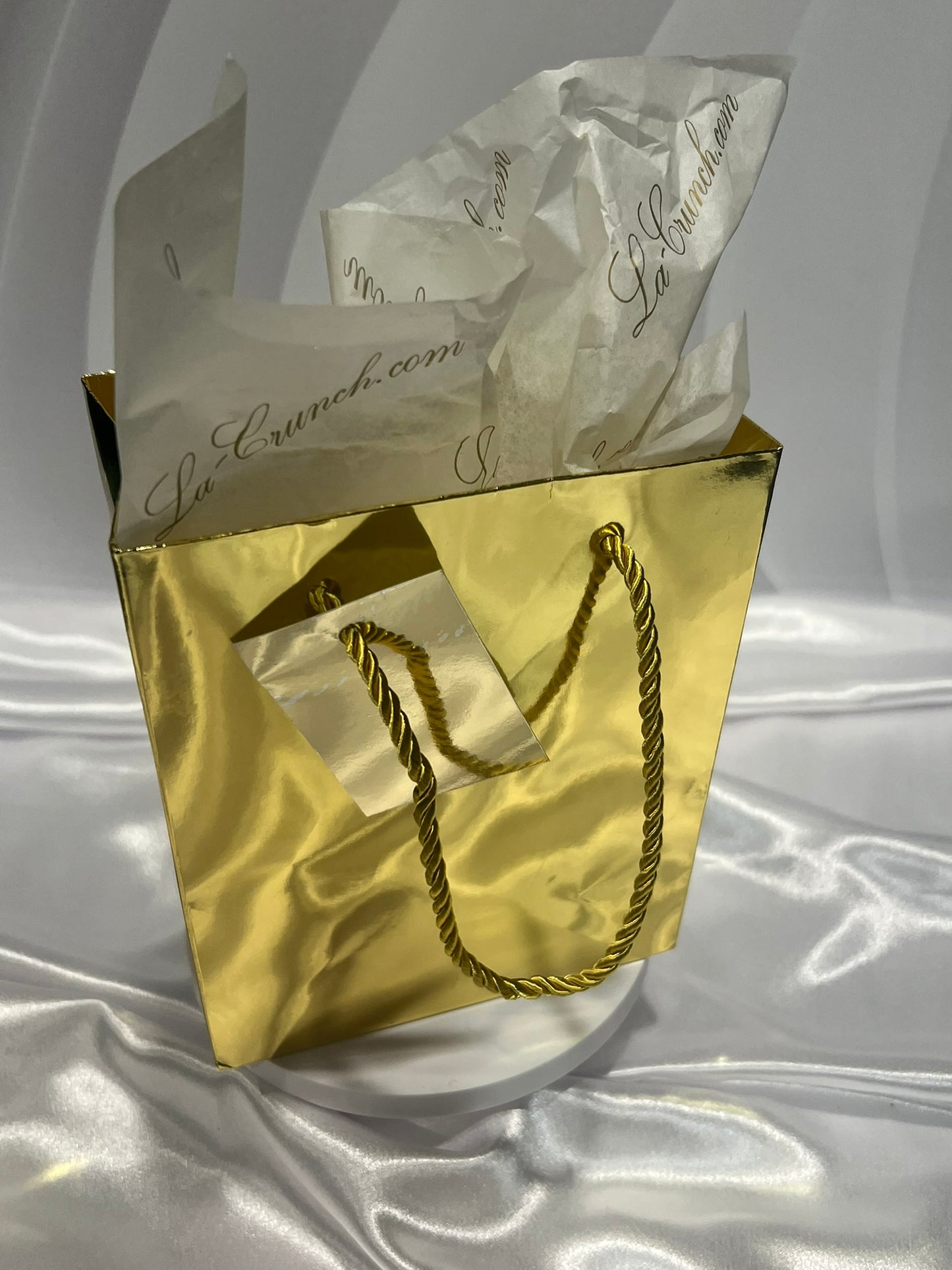 Shipping - B2B (Tax Exempt) Gold Gift Bag with 12 pc LaCrunch Chocolates